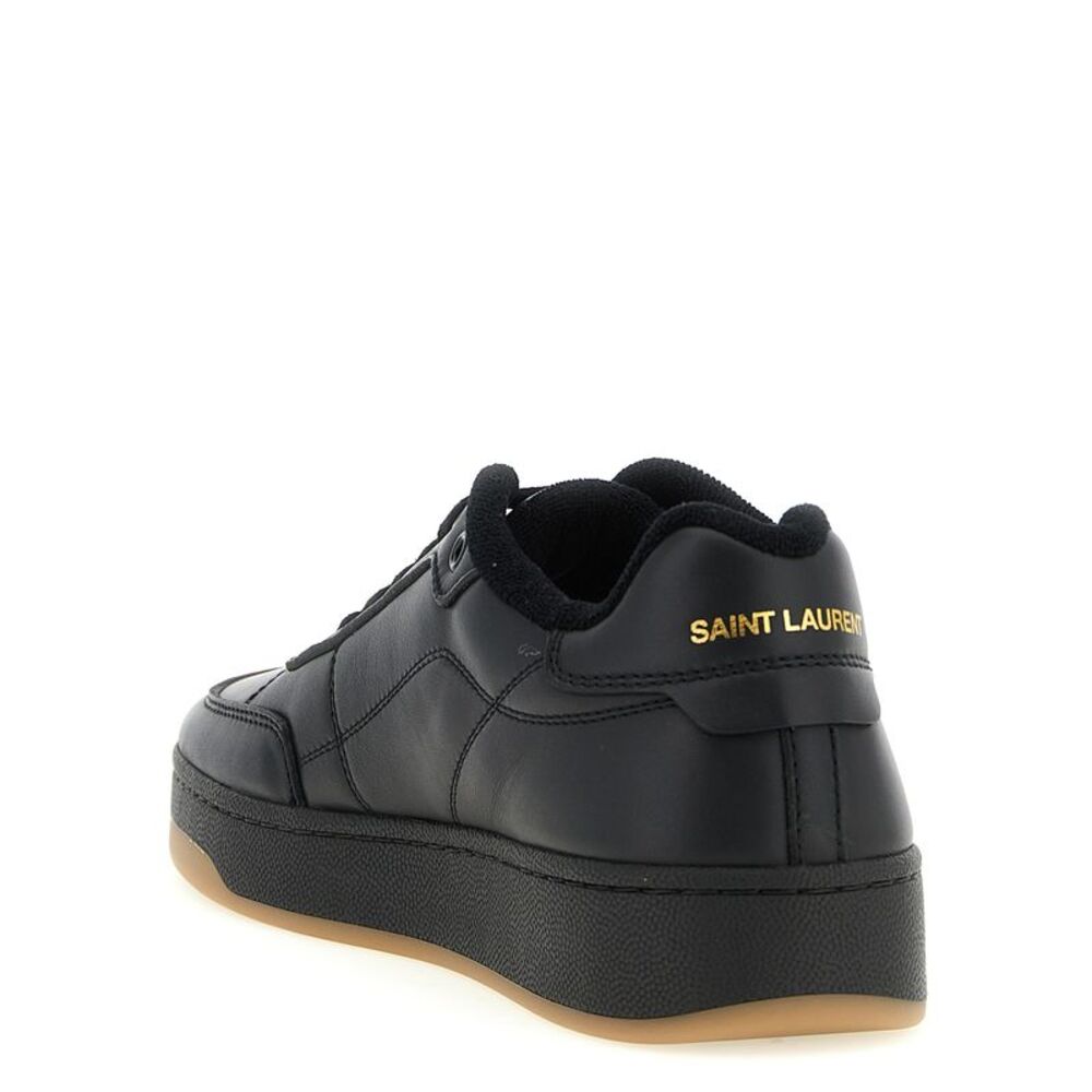 Saint Laurent Black Calfskin Low Top Men's Sneakers - Picture 3 of 4